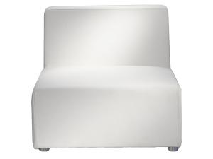 Brighton Armless Chair, White, Straight (CESS-134) -- Trade Show Rental Furniture 