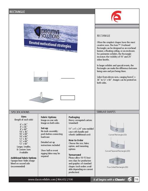 Aero Overhead Hanging Sign 2D Rectangle