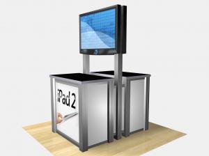 RECE-1233  /  Double-Sided Rectangular Counter Kiosk